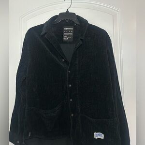 The Hundreds Black Corduroy Textured Polo Black Jacket size large Outerwear fall
